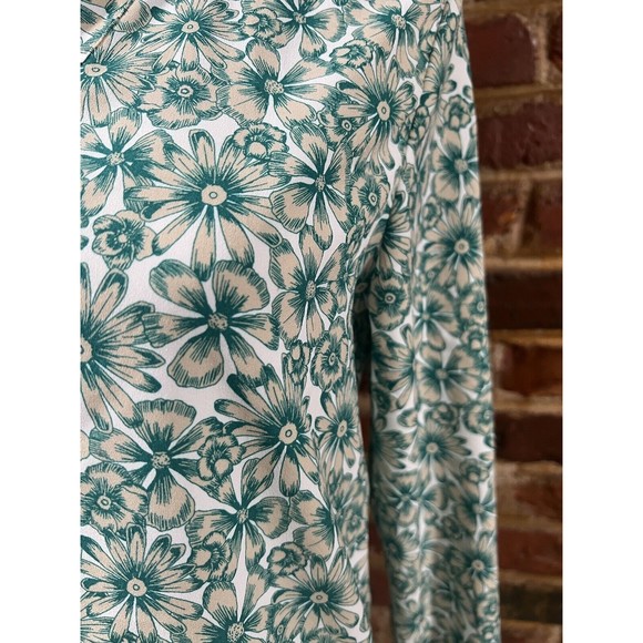 BANANA REPUBLIC Green, Floral Blouse, Size Small - Picture 2 of 7
